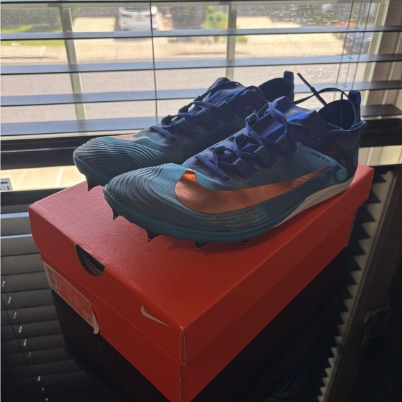 Nike Blue and Orange Zoom Victory XC 5 Spikes Size 9.5M - Picture 1 of 8